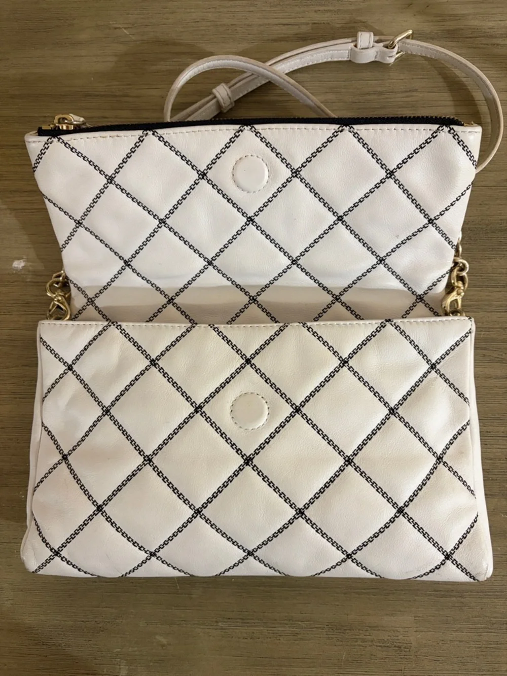 Kate Spade New York White Quilted Emerson Place Marsala Convertible Crossbody
